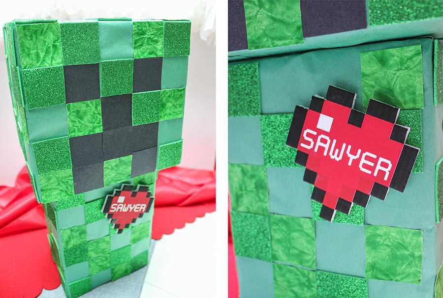 printable minecraft valentine box printable minecraft valentine box