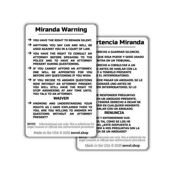 printable miranda rights card printable miranda rights card