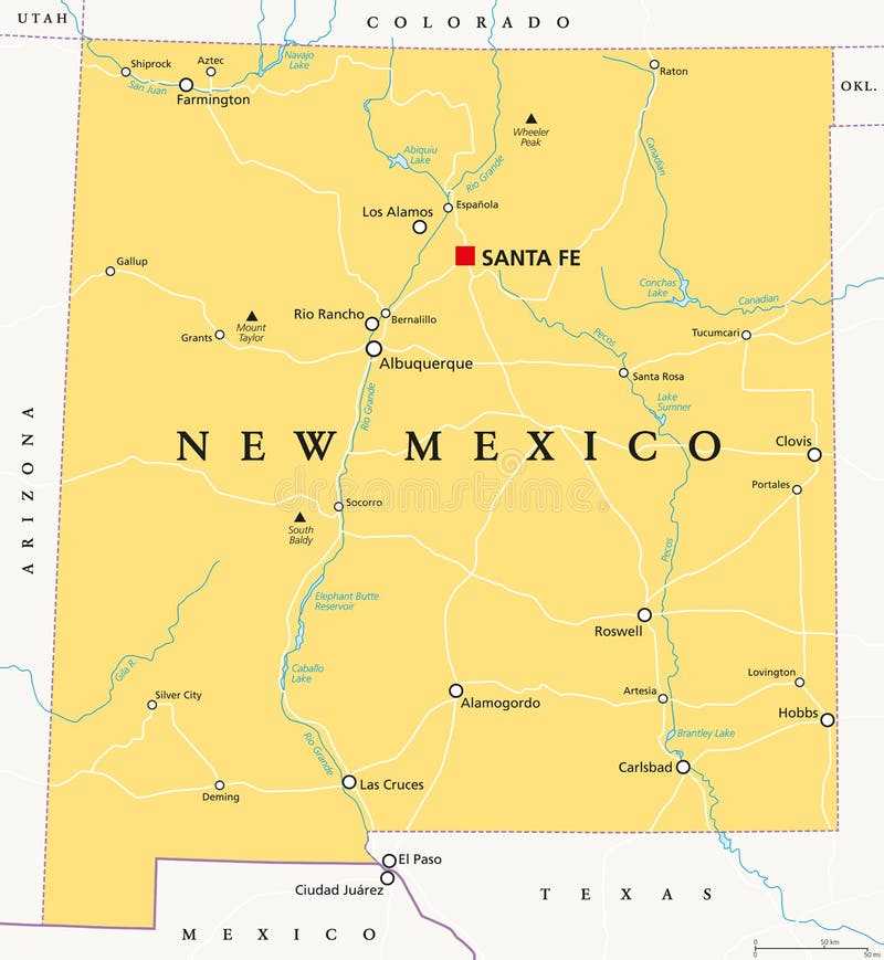 printable new mexico map