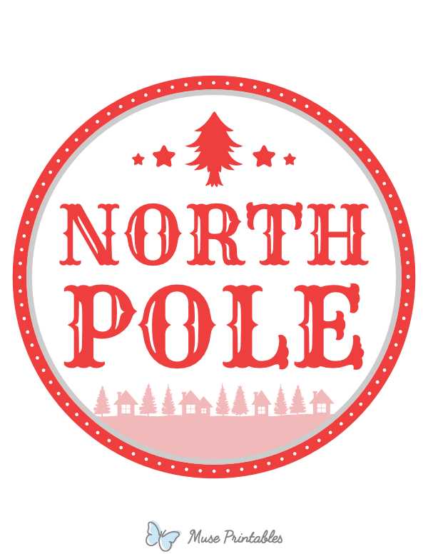 printable north pole sign printable north pole sign
