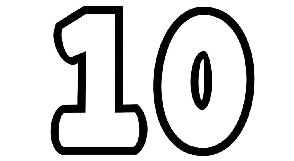 printable number 10 printable number 10