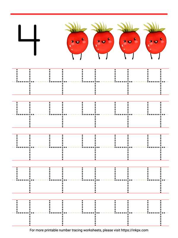 printable number 4 template