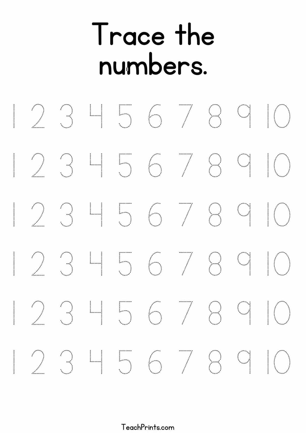 printable number tracing sheets printable number tracing sheets
