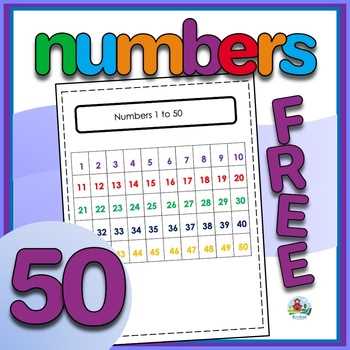 printable numbers 1 50 chart printable numbers 1 50 chart