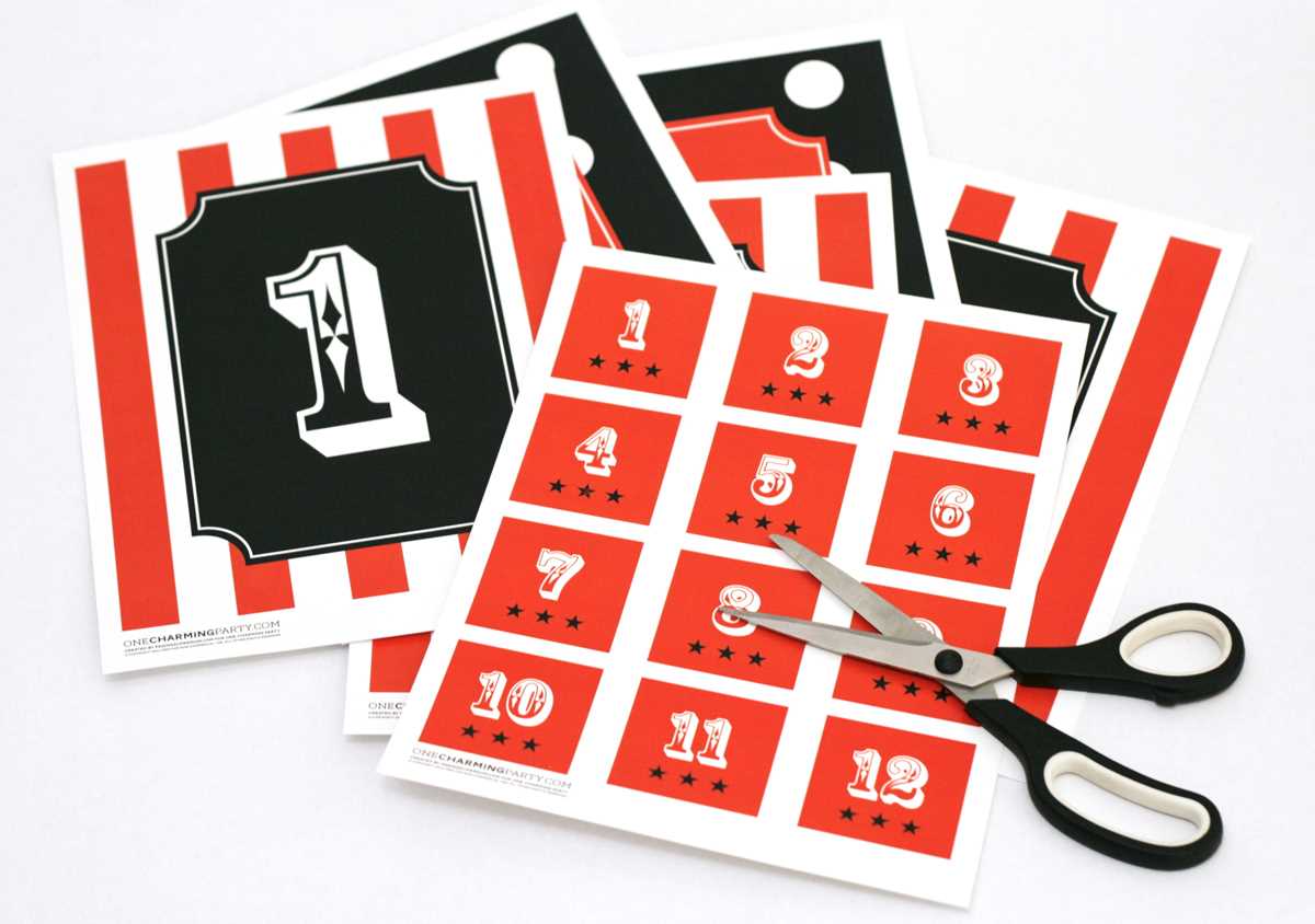 printable numbers for cake walk