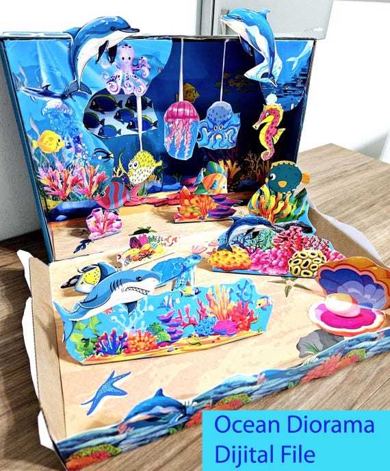 printable ocean diorama