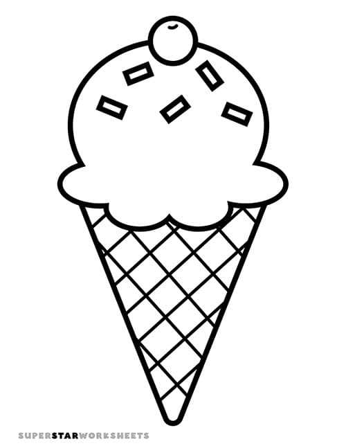 printable outline ice cream cone template printable outline ice cream cone template