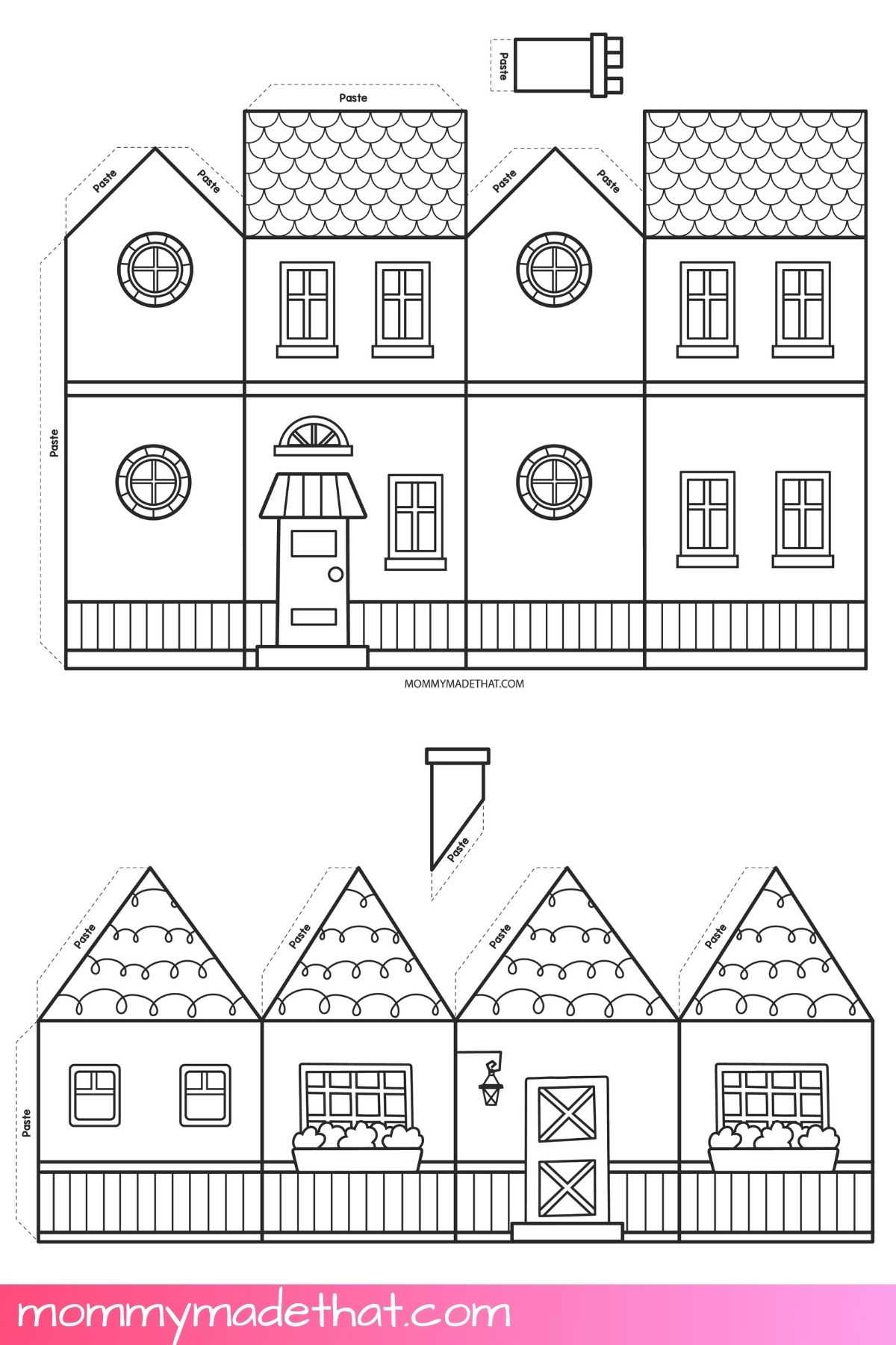 printable paper houses