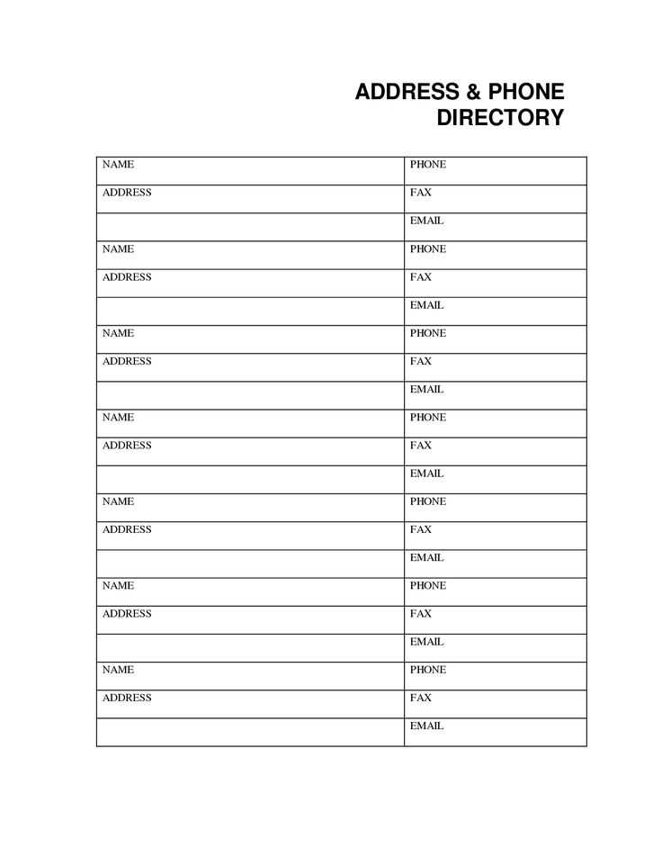 printable phone book printable phone book