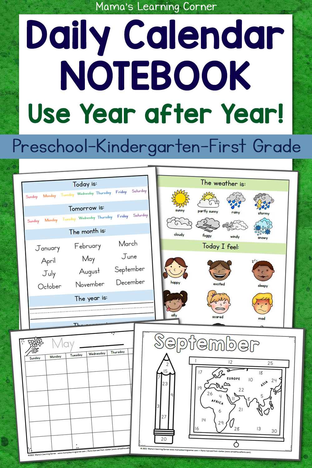 printable preschool schedule