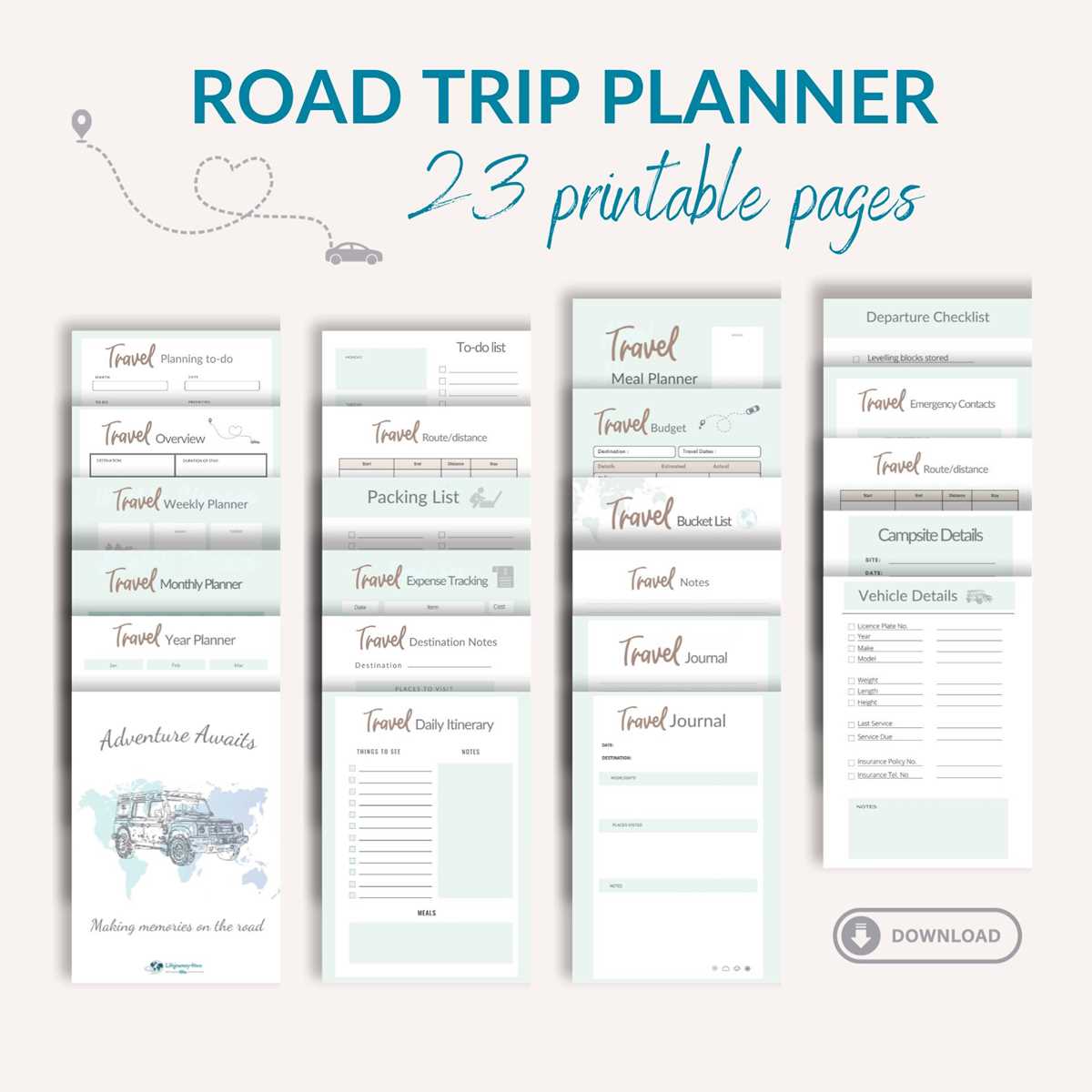 printable road trip