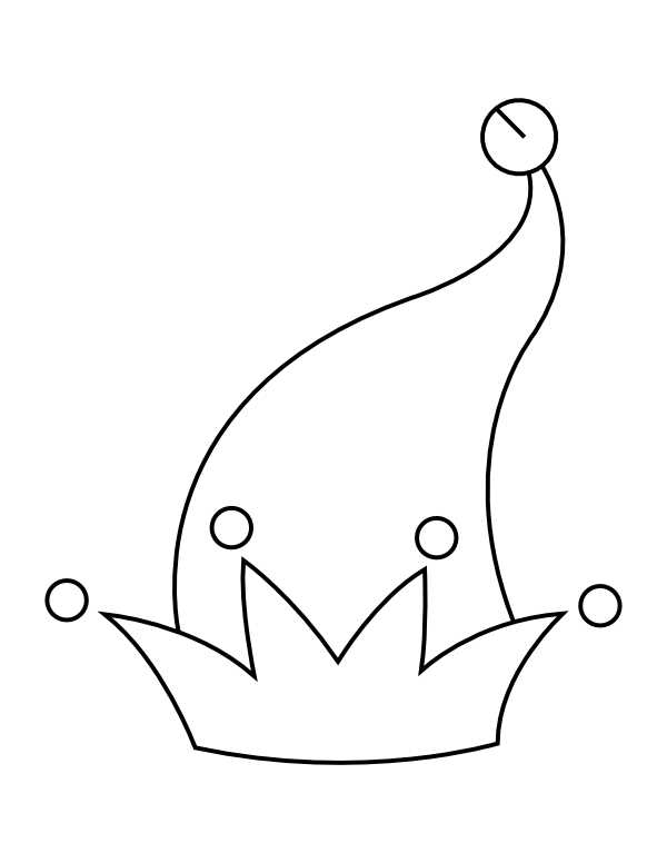 printable santa hat coloring page
