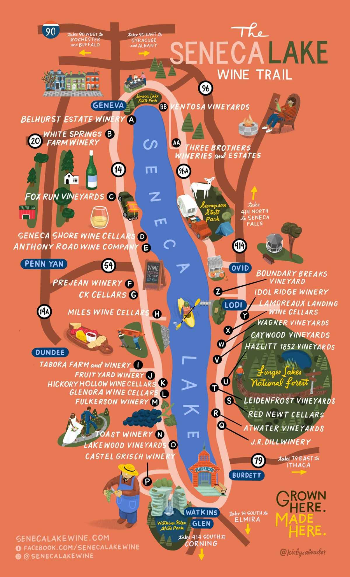 printable seneca lake wineries and breweries map printable seneca lake wineries and breweries map
