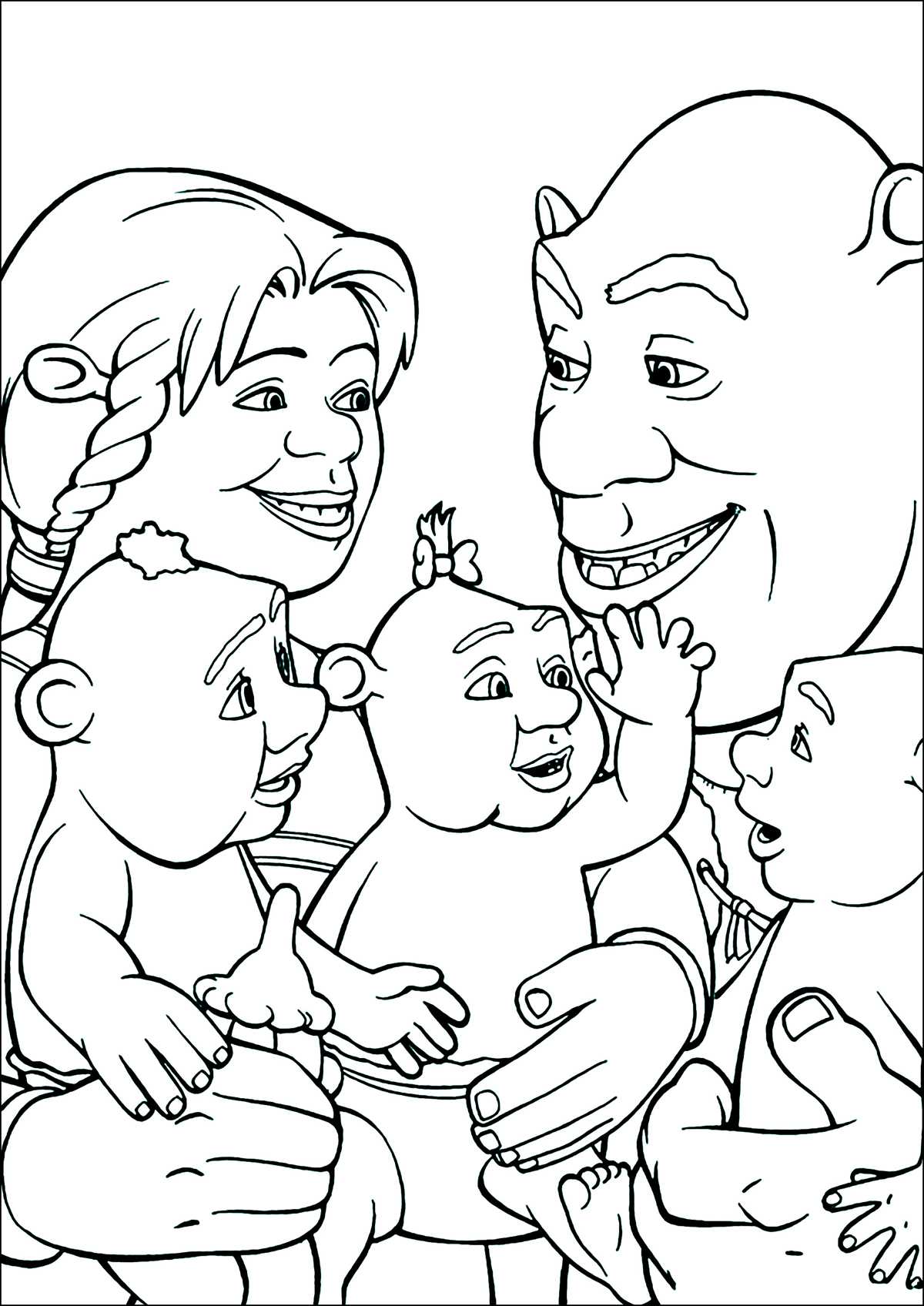 printable shrek coloring pages