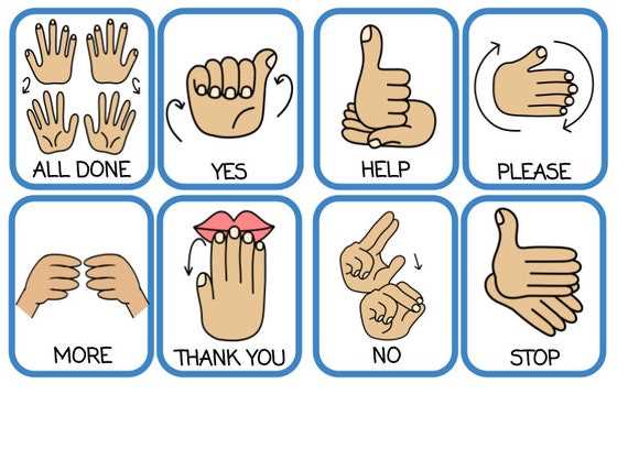 printable sign language words printable sign language words