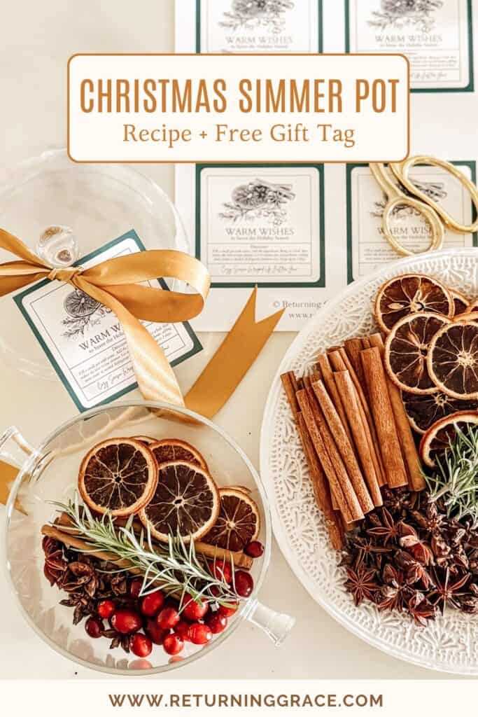 printable simmer pot tags free