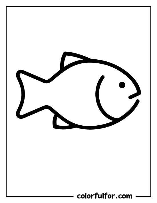 printable simple fish outline printable simple fish outline