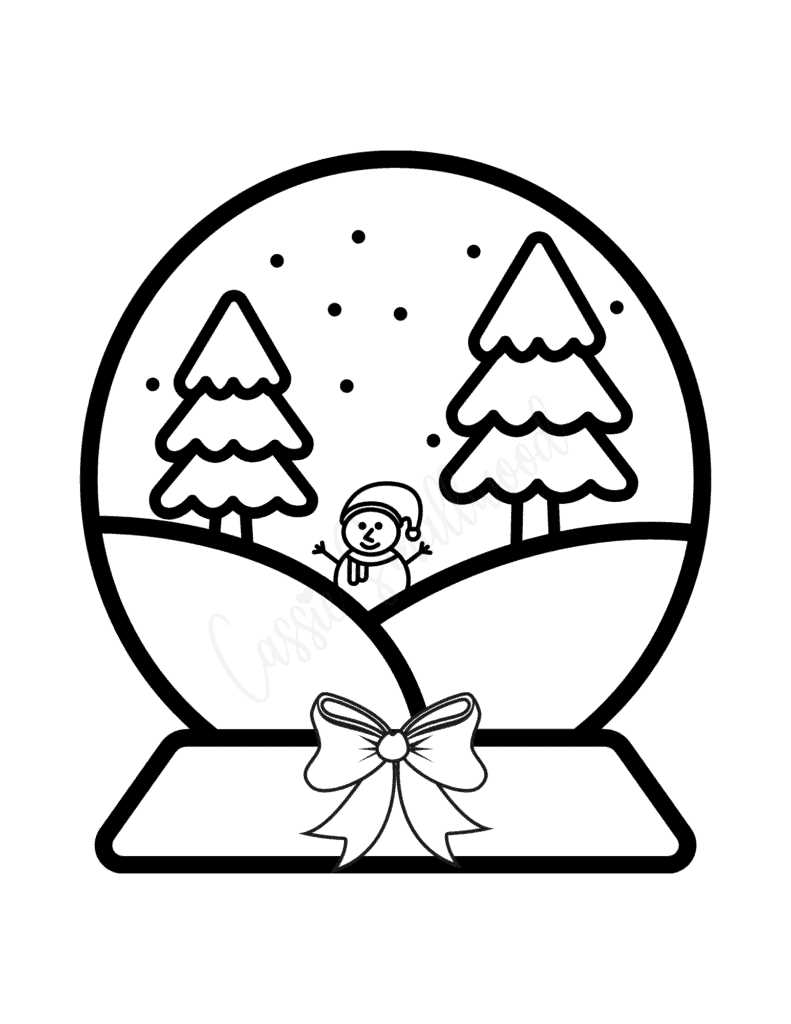 printable snow globe ornament template printable snow globe ornament template
