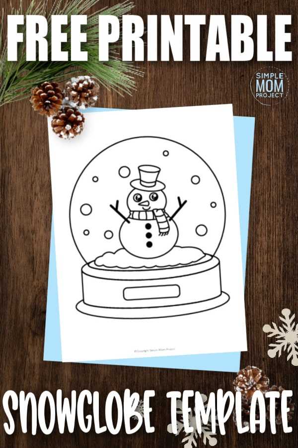 printable snow globe template printable snow globe template