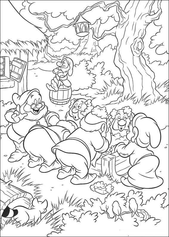 printable snow white coloring pages