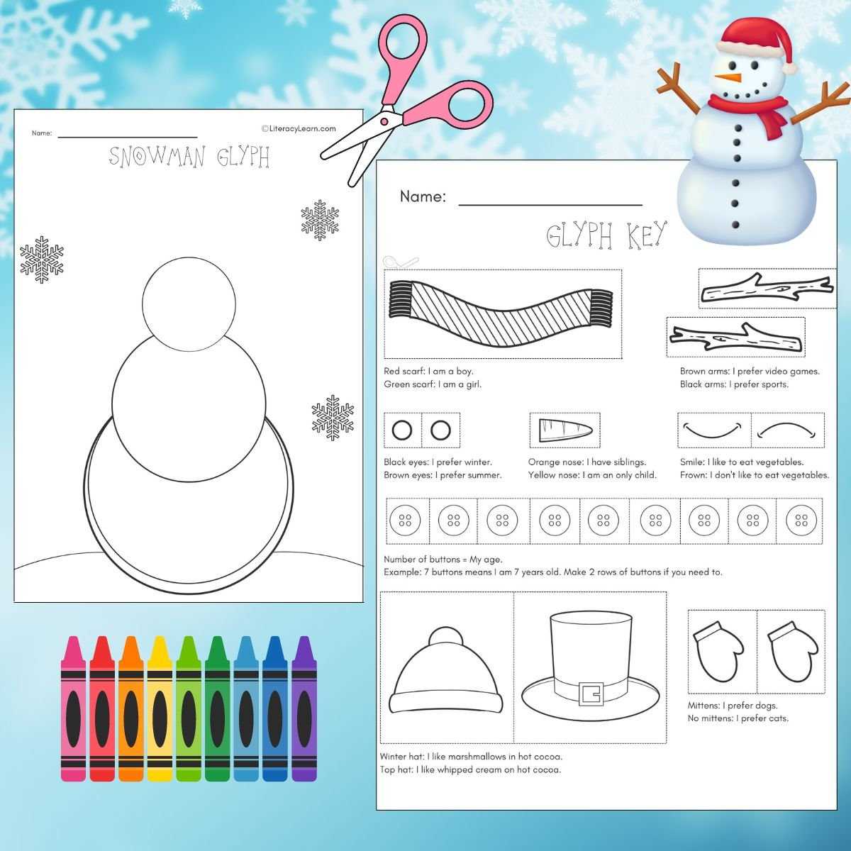 printable snowman arms printable snowman arms