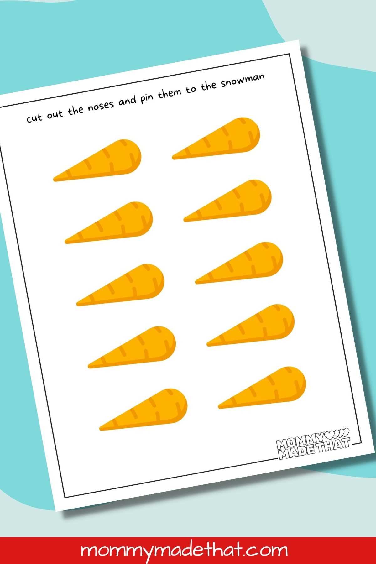 printable snowman nose printable snowman nose