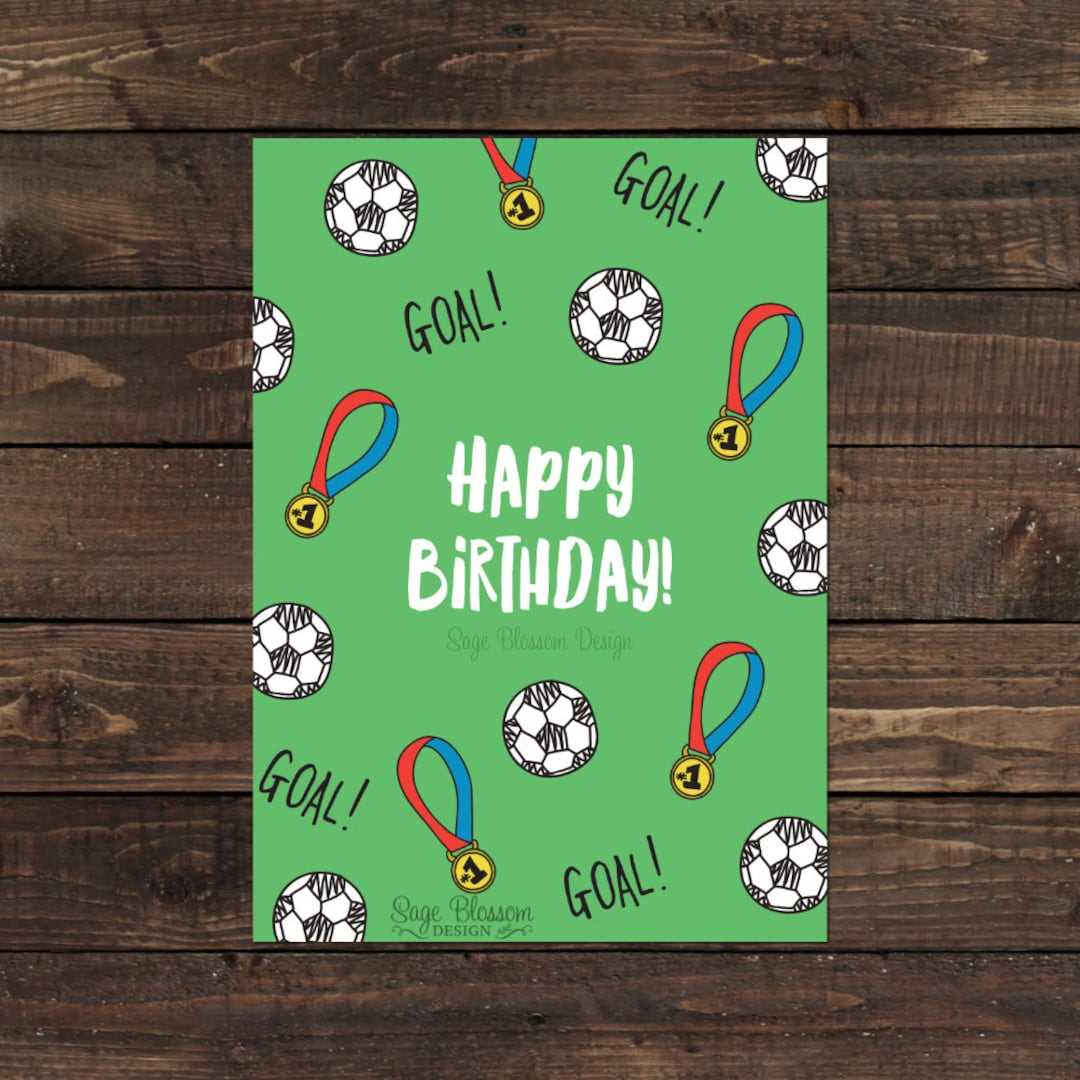 printable soccer birthday cards