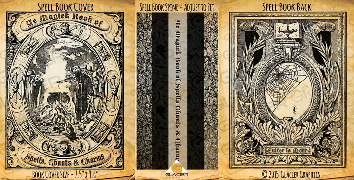 printable spell book cover printable spell book cover