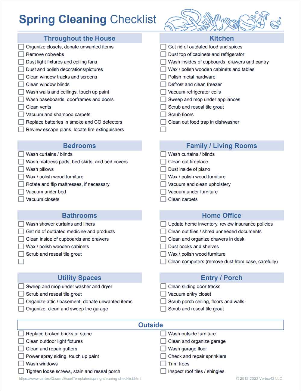 printable spring cleaning checklist printable spring cleaning checklist