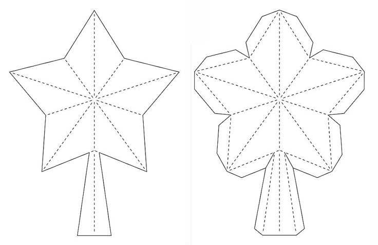 printable star christmas tree topper