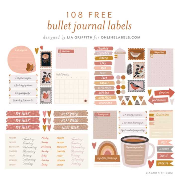 printable stickers for bullet journal