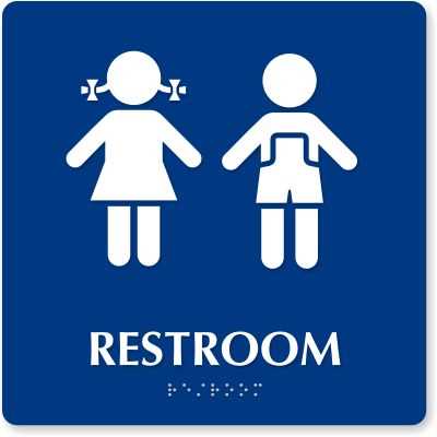printable symbol restroom sign