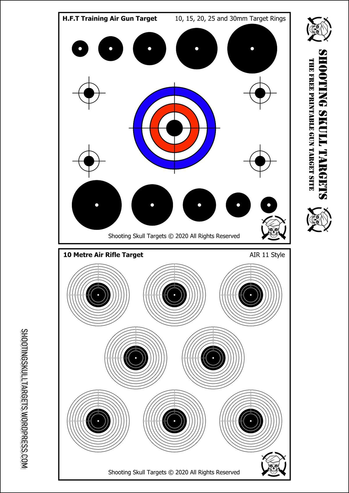 printable targets pistol