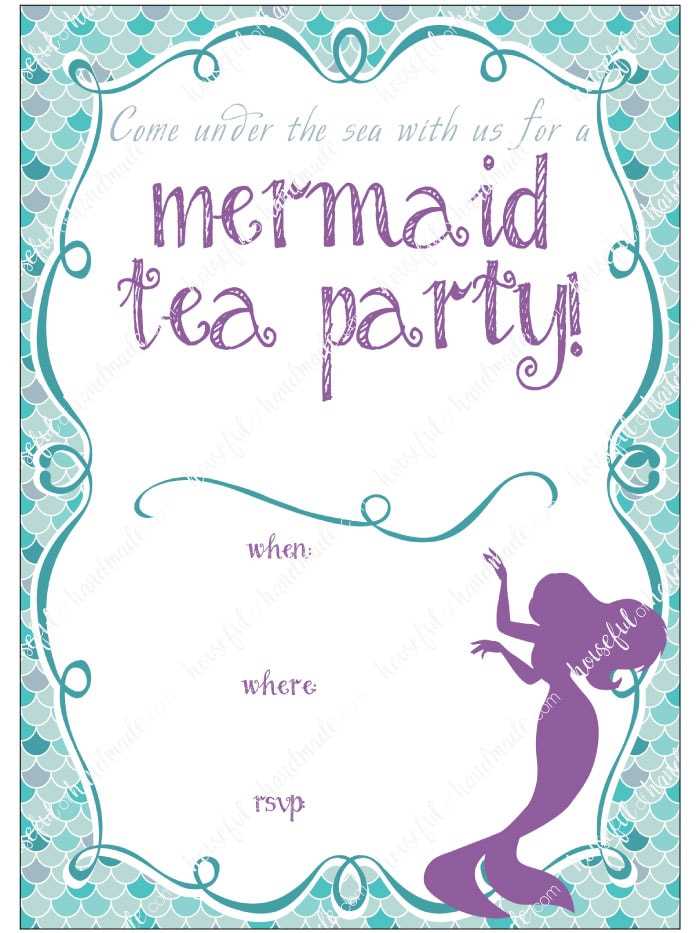 printable tea party invitations