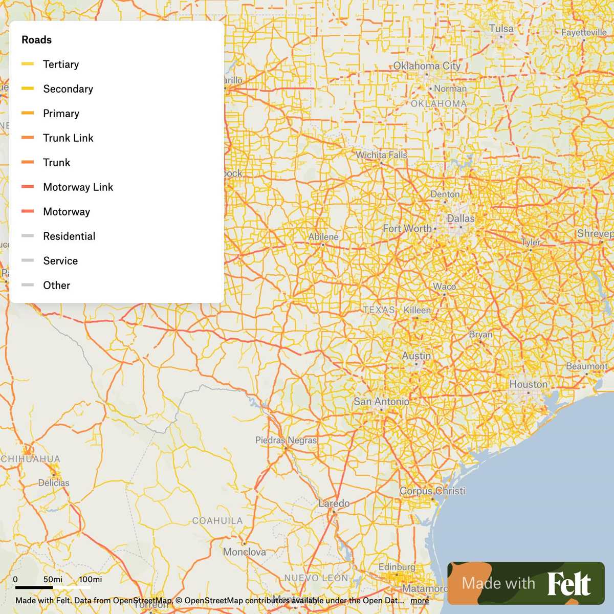 printable texas map with cities