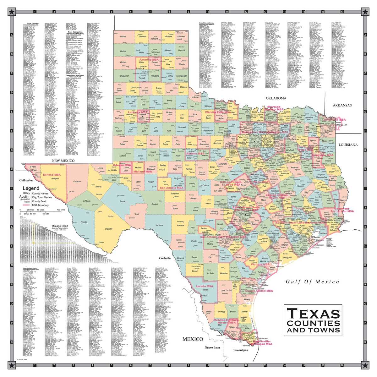 printable texas map with cities