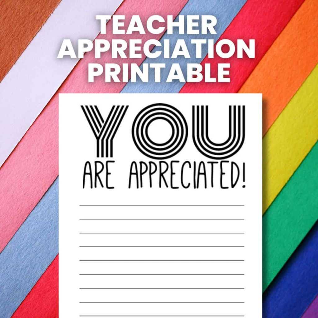 printable thank you notes from teachers
