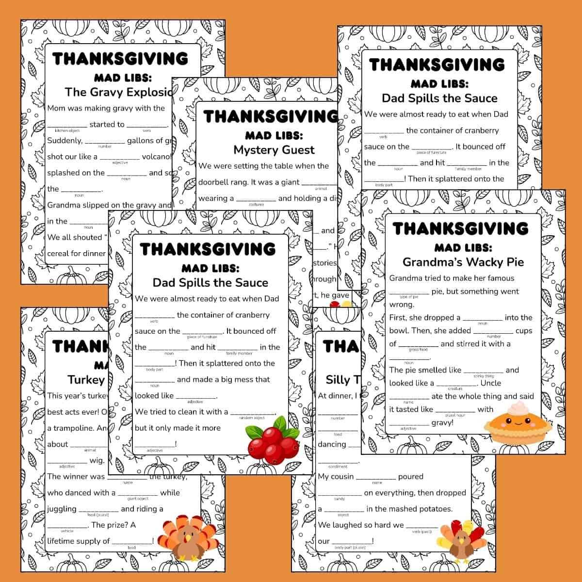 printable thanksgiving mad libs