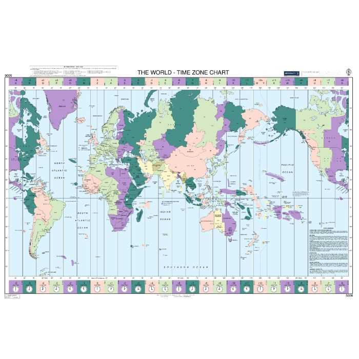 printable time zone map world