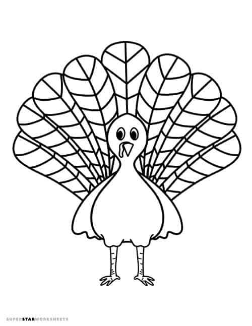 printable turkey to color