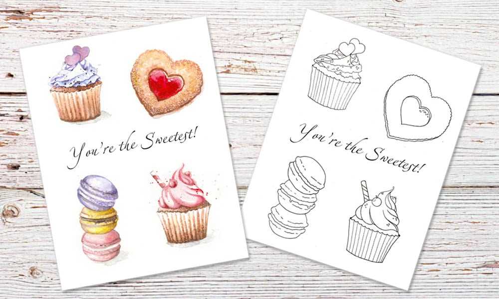 printable valentines day cards to color