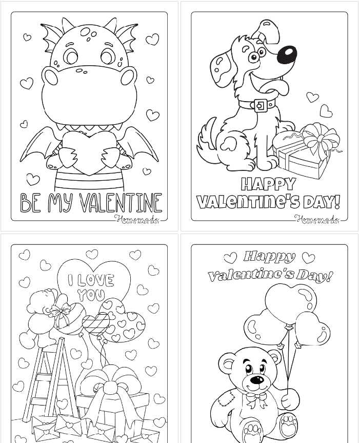 printable valentines day cards to color