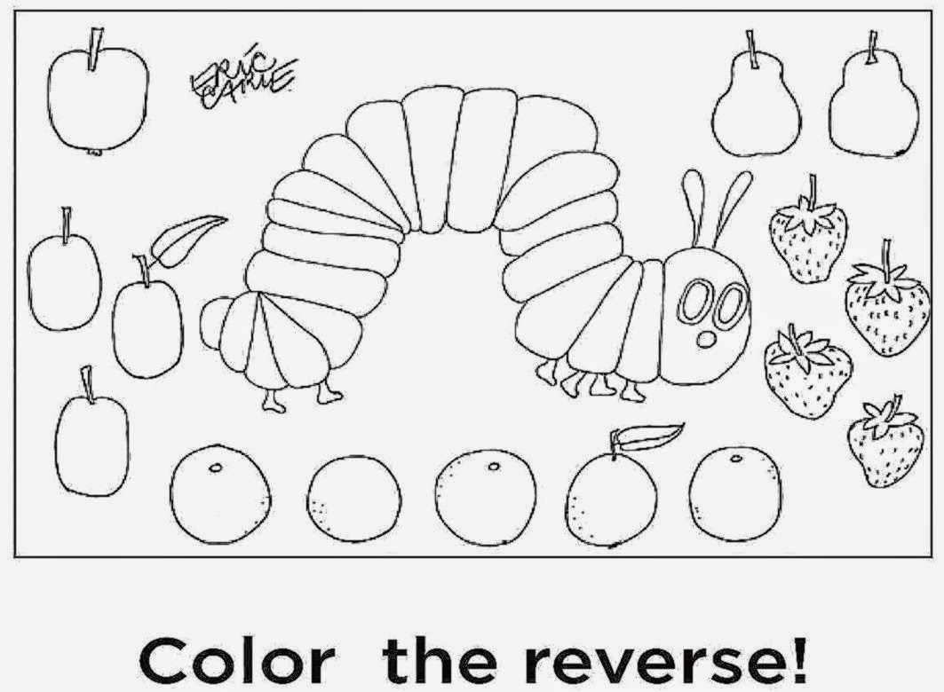 printable very hungry caterpillar coloring page