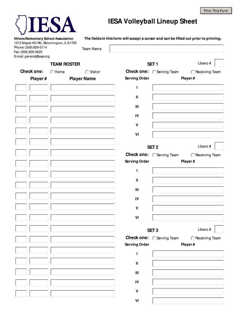 printable volleyball roster sheets printable volleyball roster sheets