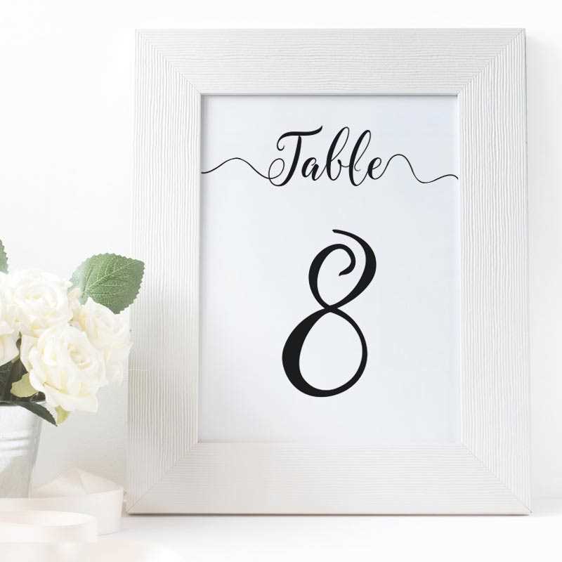 printable wedding table numbers printable wedding table numbers