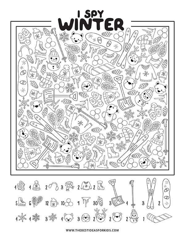 printable winter activity pages printable winter activity pages