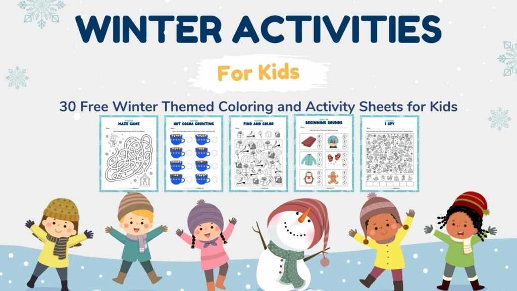 printable winter activity pages printable winter activity pages