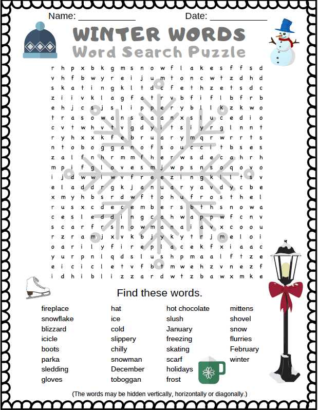 printable winter puzzles printable winter puzzles