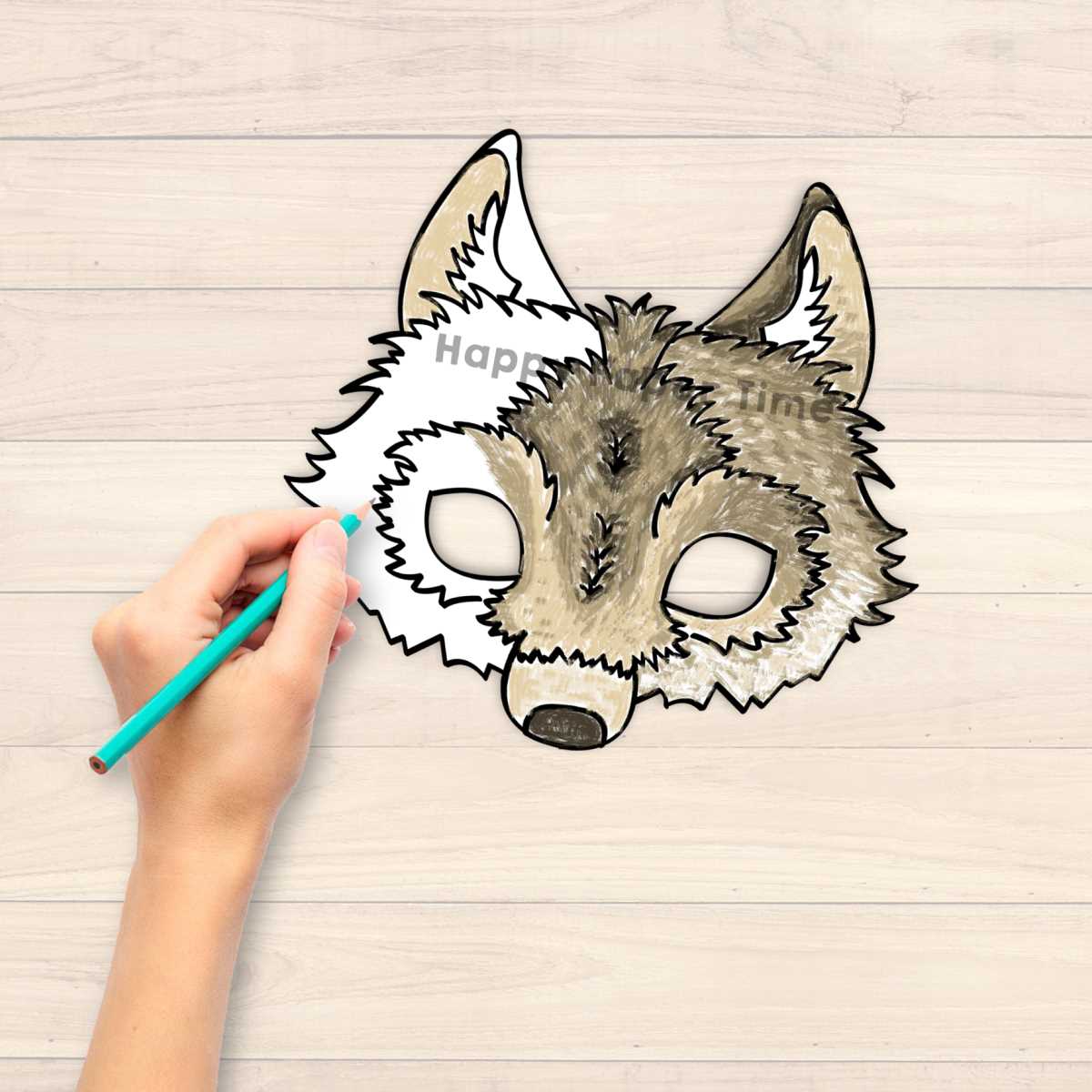 printable wolf mask printable wolf mask