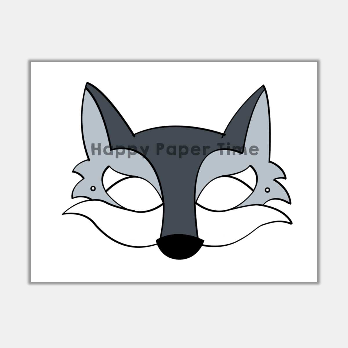 printable wolf mask printable wolf mask